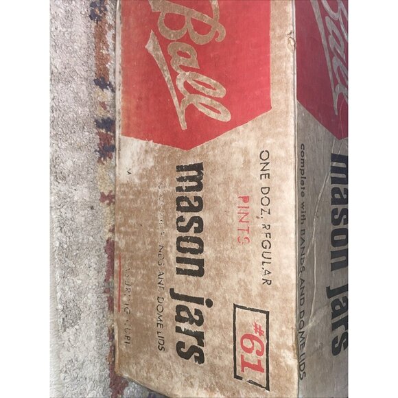 1964 Vintage ORIGINAL BALL Pint Jars incl. Original One Dozen With Box ! Rare - Picture 7 of 8